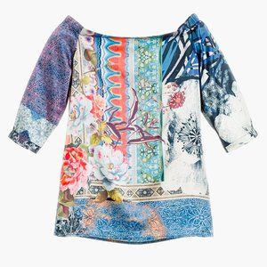 Chico's Floral Mix Print Off-the-Shoulder Top Size 3